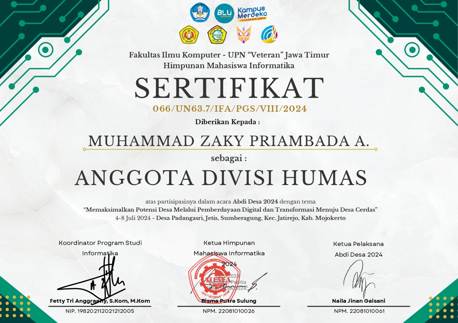 Abdi Desa 2024 – Informatika UPN Veteran Jawa Timur