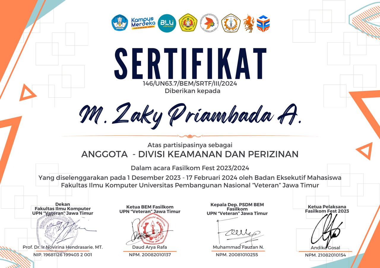 Fasilkom Fest 2023/2024 – UPN Veteran Jawa Timur